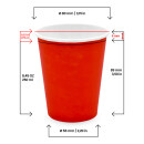 Bio Einwand-Pappbecher "Red" 250 ml (9 oz) 50 Stück