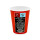 Bio Einwand-Pappbecher "Red-SL" 250 ml (9 oz) 50 Stück